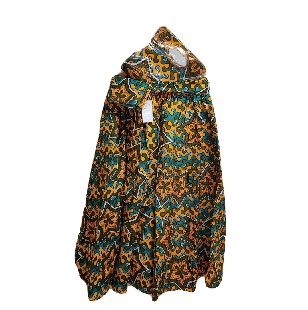 African Print Maxi Skirt And Handbag Set