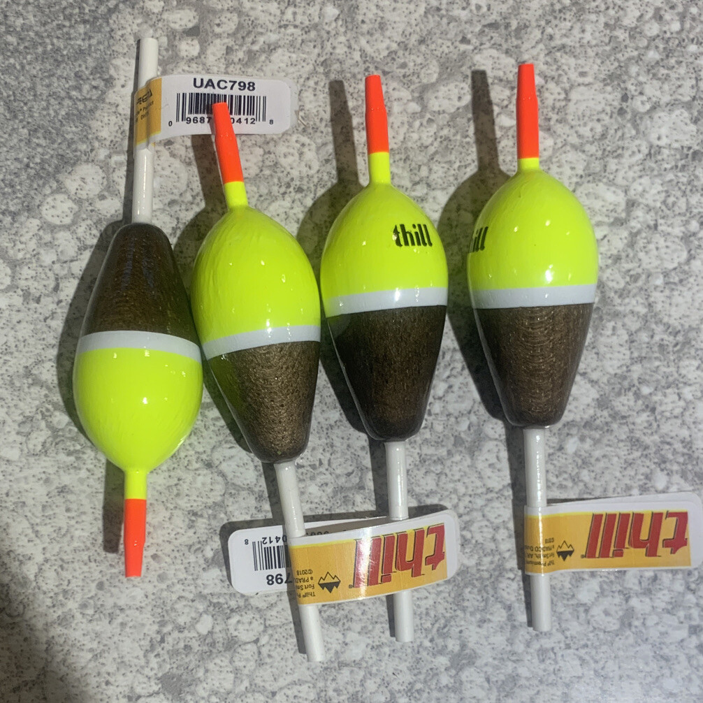 4 Pieces Thill UAC-798 America’s Classic 1 1/8” Tube Slip Premium Balsa Float