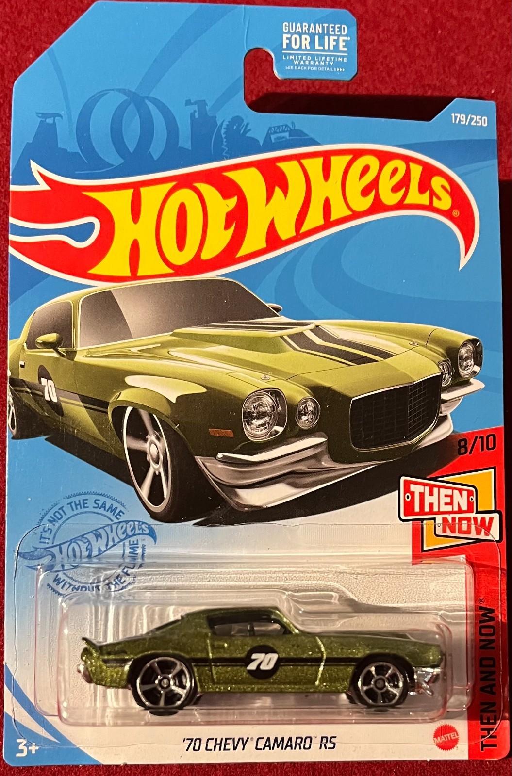HOT WHEELS THEN AND NOW '70 CHEVY CAMARO RS GREEN 179/250. SEE COMBINED OFFERS!