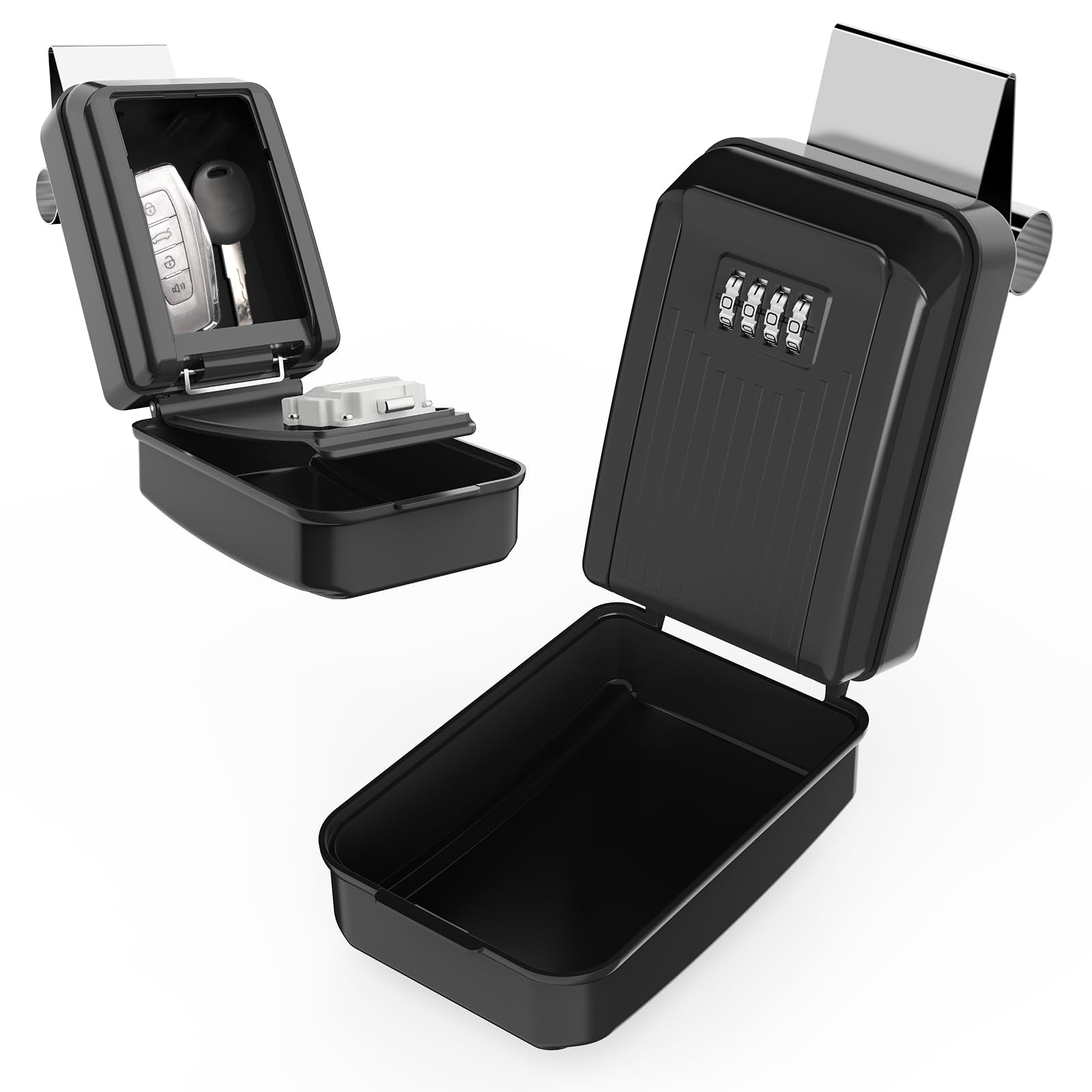 Lifronkit Car Window Lock Box for Turo, Key - Standard, Black