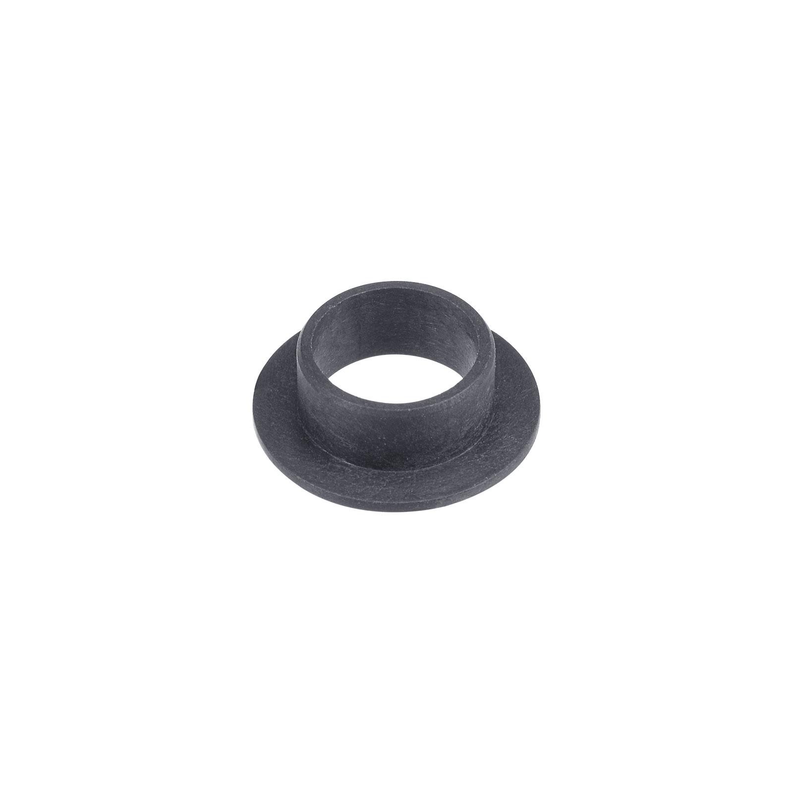 Flanged Sleeve Bearings 10mmx12mmx6mm POM Wrapped Oilless Bushings Black