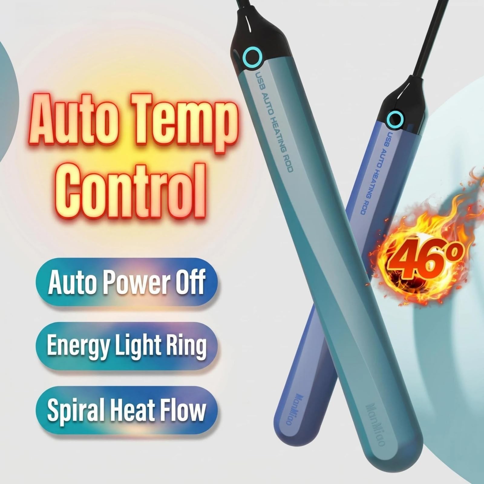 USB Space Heater Stick Pad Automatic Temperature Control 46℃ Heating Uniform ...