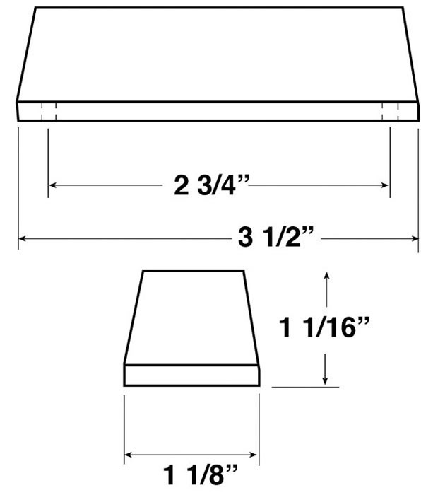 Peterson V136A Amber 3.5" Oblong Clearance Side Marker Light Thin Surface Mount