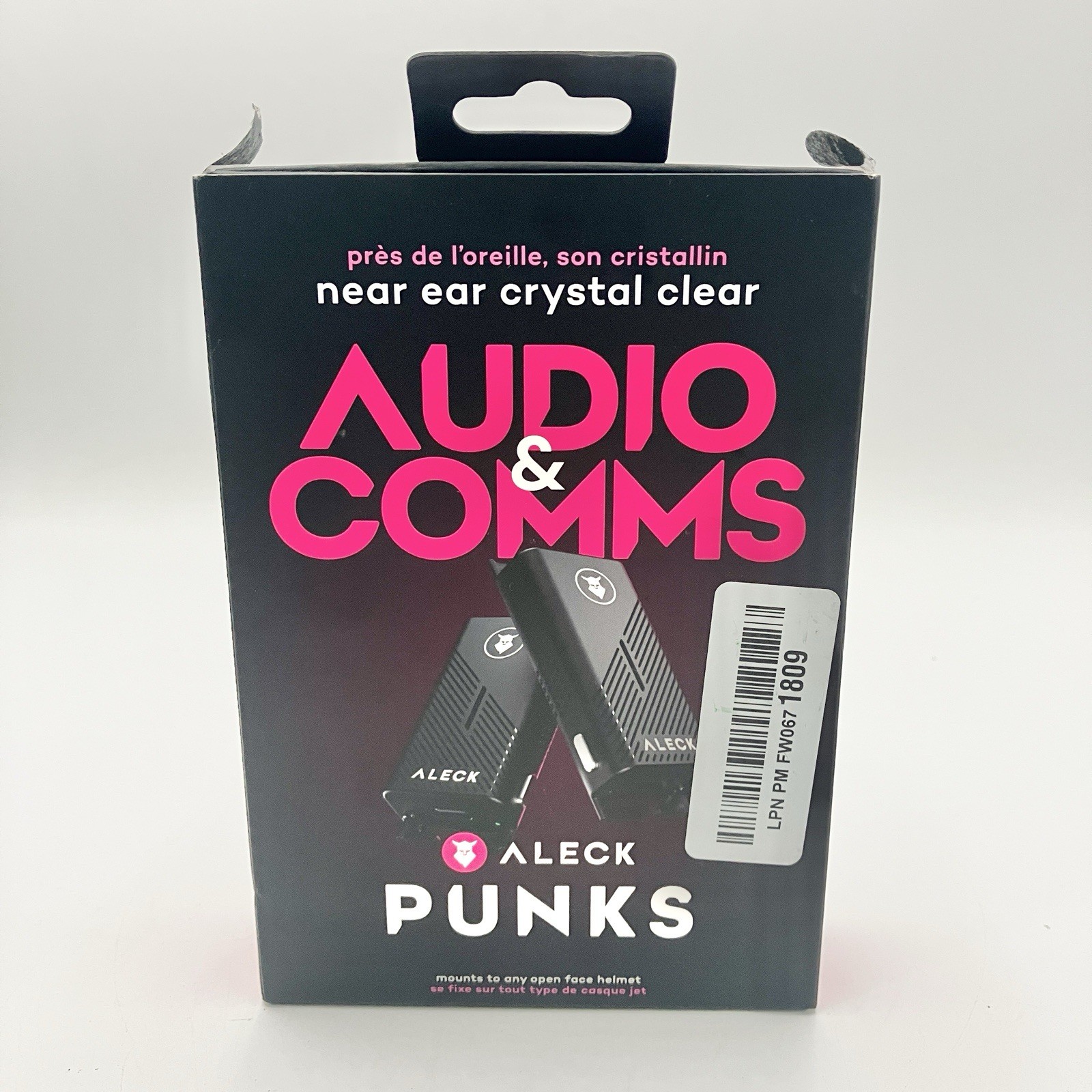 Aleck Punks Helmet Bluetooth Speakers Audio Comms System Open Box Tested