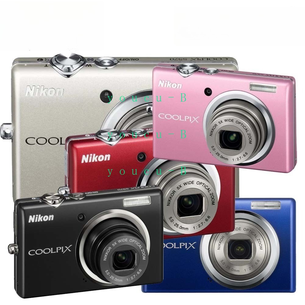 Nikon COOLPIX S570 Digital Camera 12MP 4x Optical Zoom Exposure Compensation