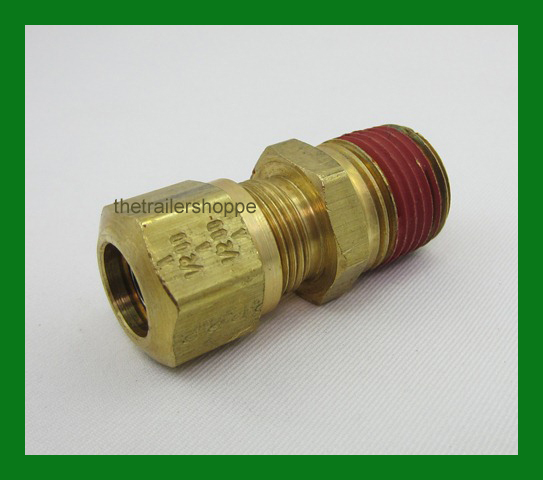 VelVac Air Brake Fitting DOT Approved 1/2" Tube 1/2" NPT Male Connector  2 PC