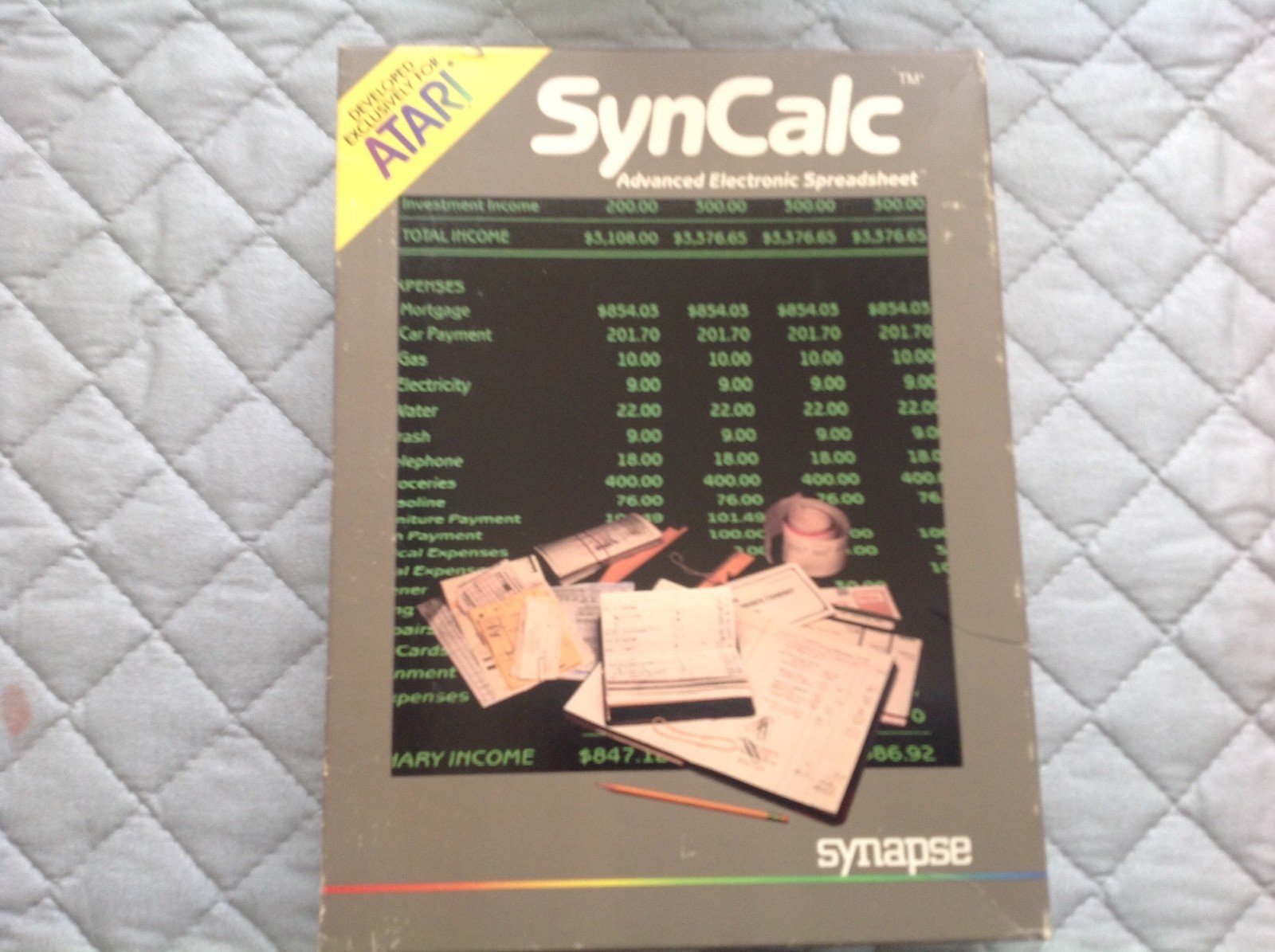 SYNCALC  SPREASHEET SOFTWARE FOR THE ATARI 400/800/XL