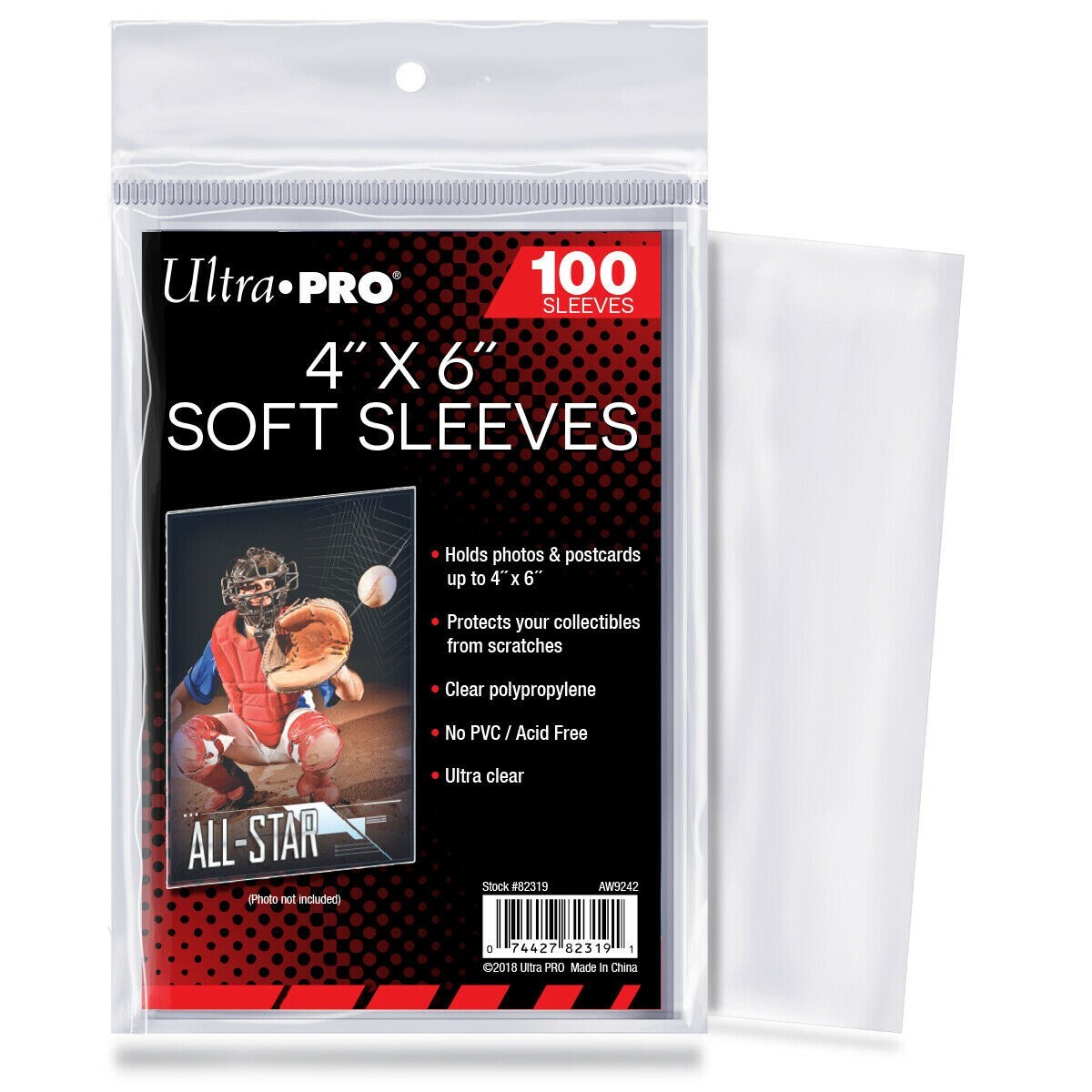 ULTRA PRO 4”X6” SOFT SLEEVES - FULL 100 PACK - FACTORY SEALED