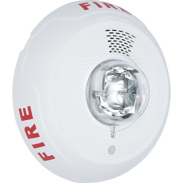 System Sensor Pc4wl Horn Strobe, Marked Fire, Wall Or Ceiling