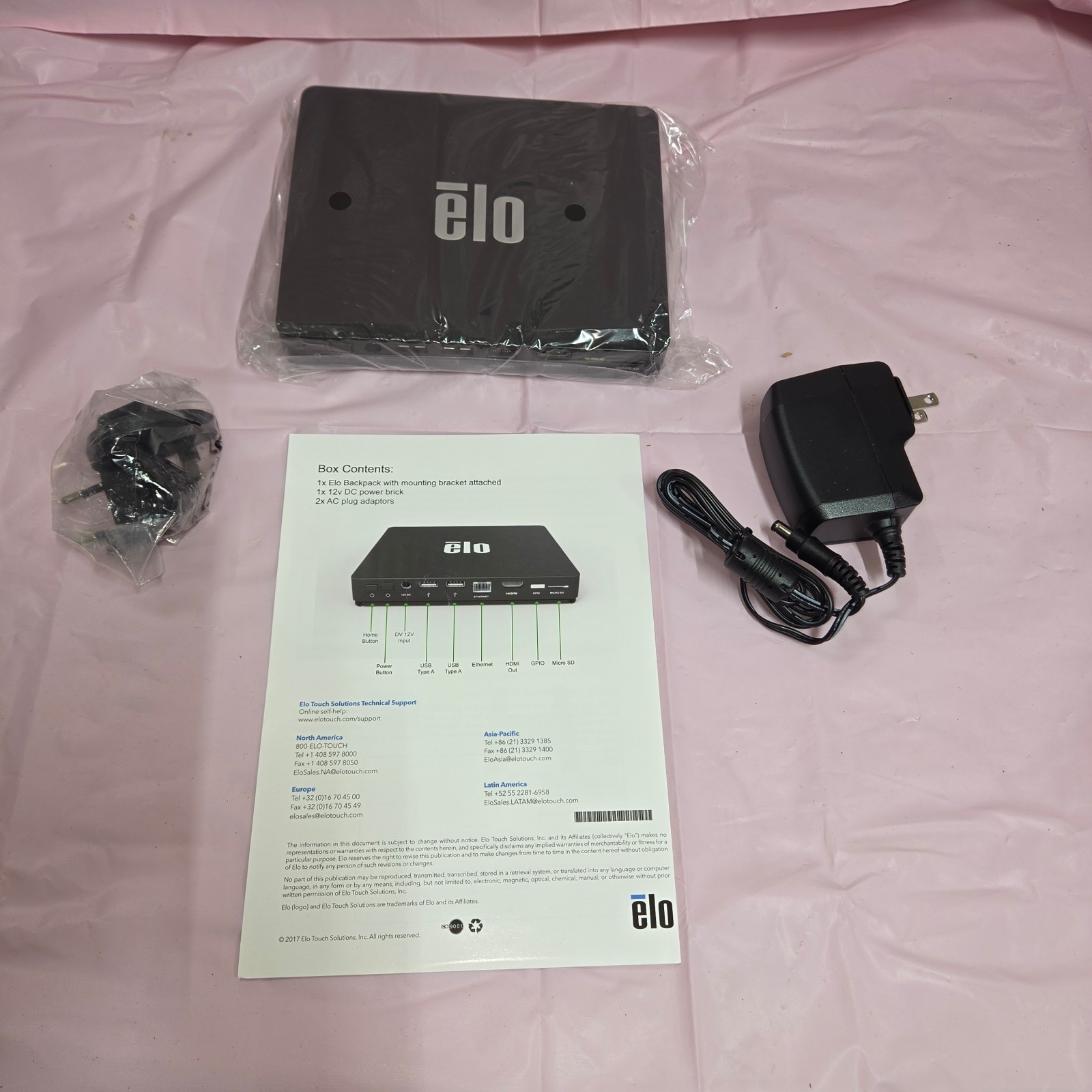 Elo EloView Engine E901355 Android Computer Box Kit w/ Power Adapter Tested