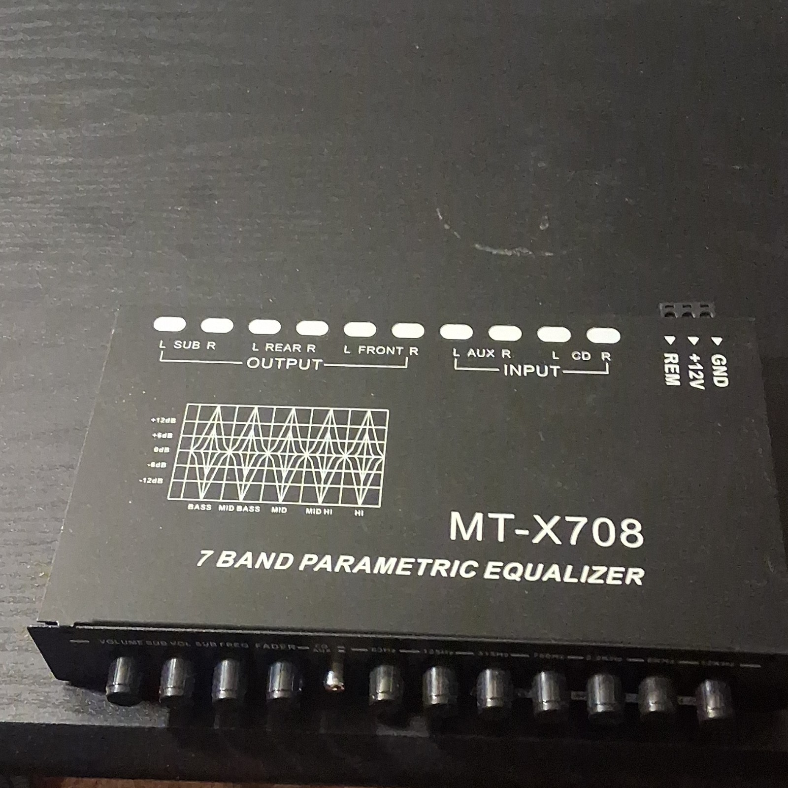 7-Band Car Audio Equalizer, Car Audio Graphic Equalizer, Car Equalizer with Fron