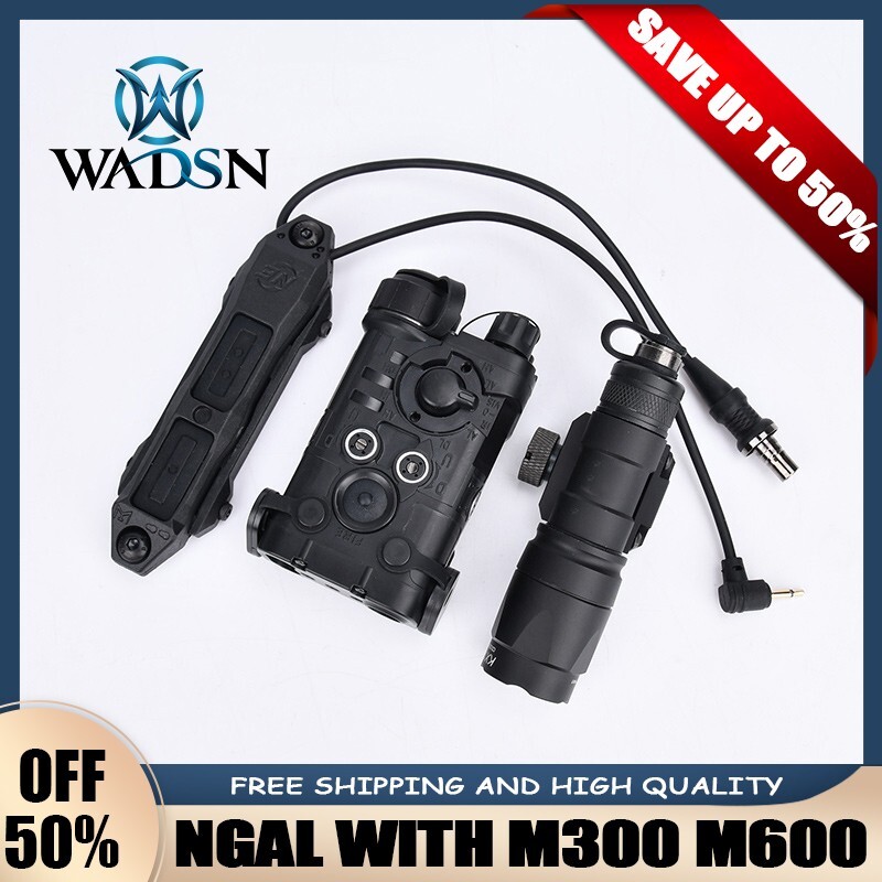 WADSN Tactical NGAL Laser Red Green laser Hunting M600 Flashlight Sight Set