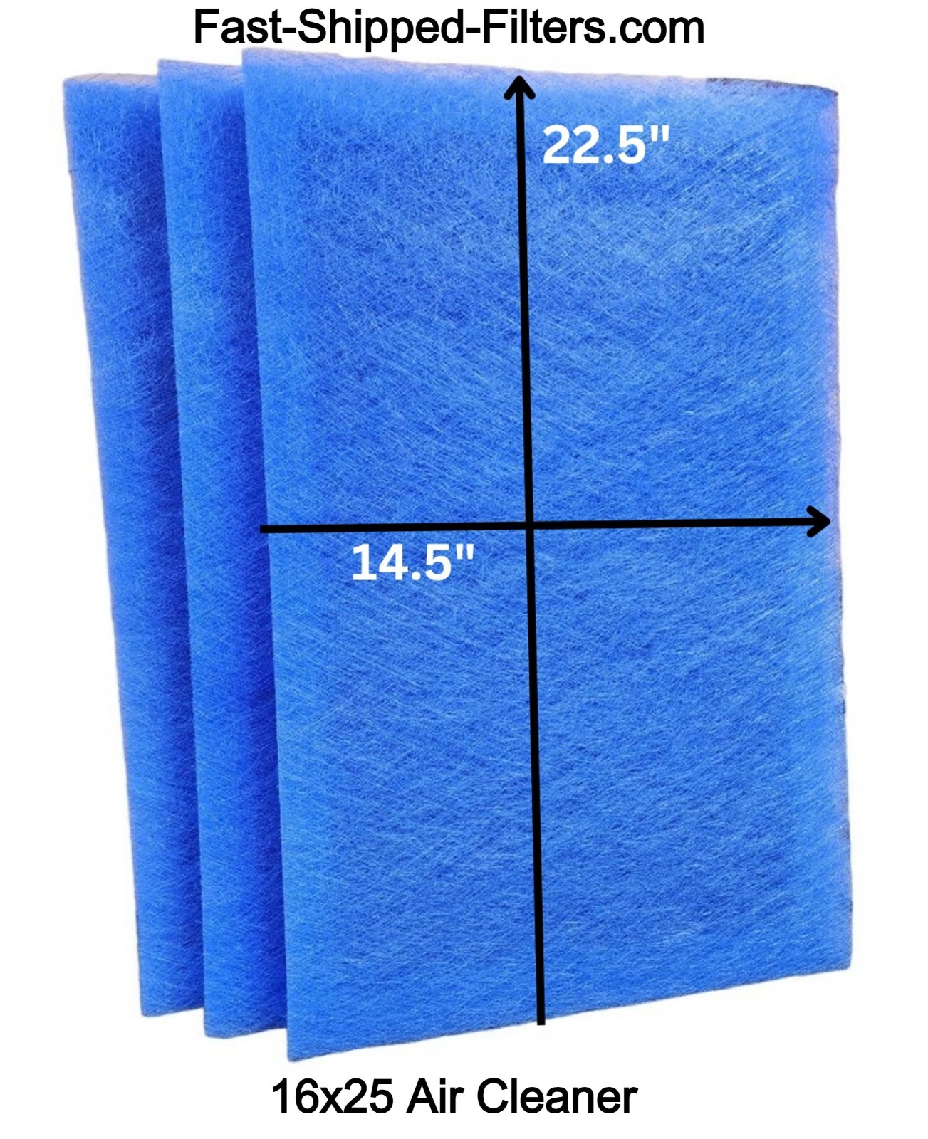 Fast-Shipped-Filters 3 - 16x25 AirRanger Air Cleaner Replacement Filter  Blue