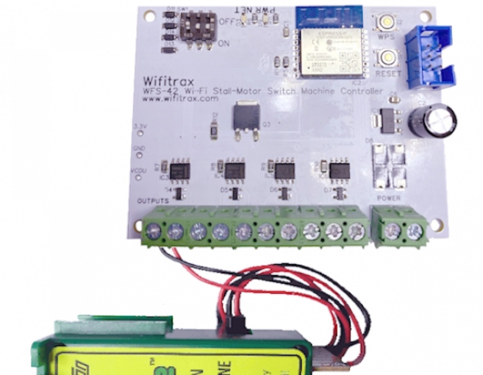 WifiTrax WFS-42 Quad Wi-Fi Stall-Motor Switch Machine Controller