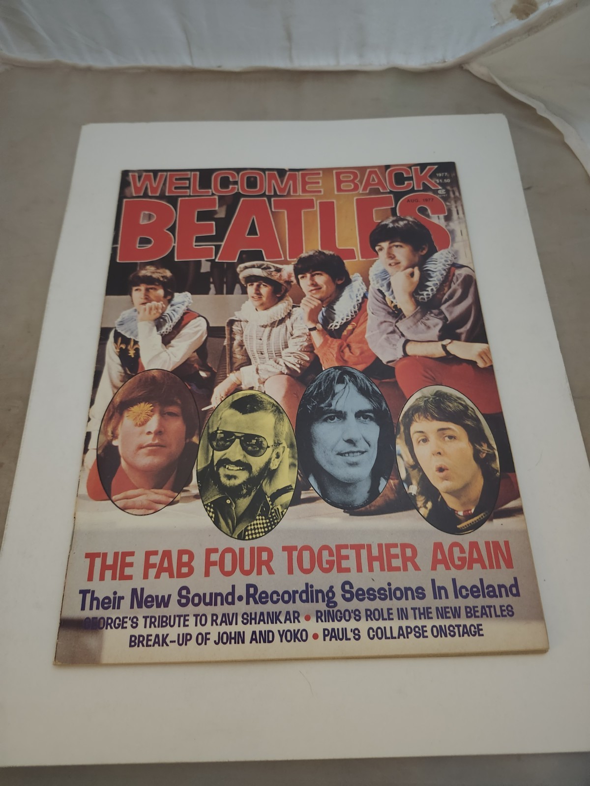 1977 WELCOME BACK BEATLES music magazine FAB FOUR TOGETHER AGAIN