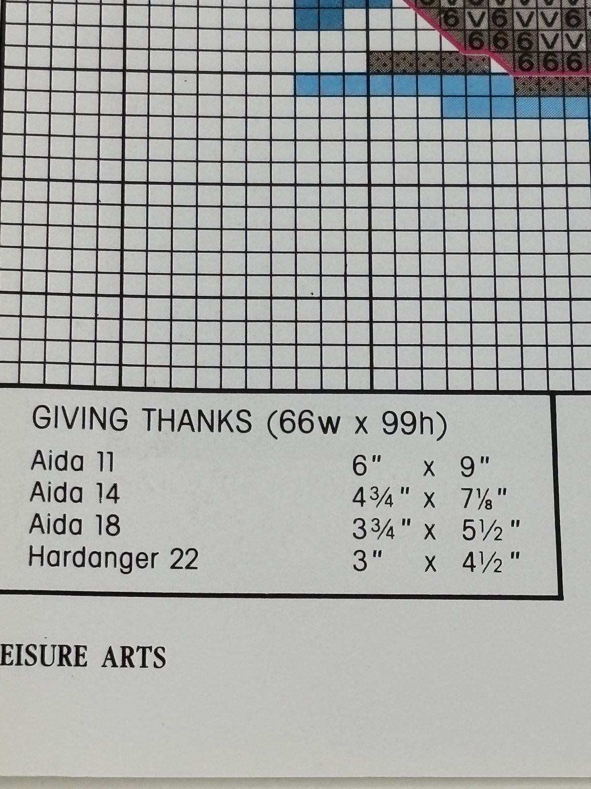 Giving Thanks Counted Cross Stitch Pattern Magazine Pages