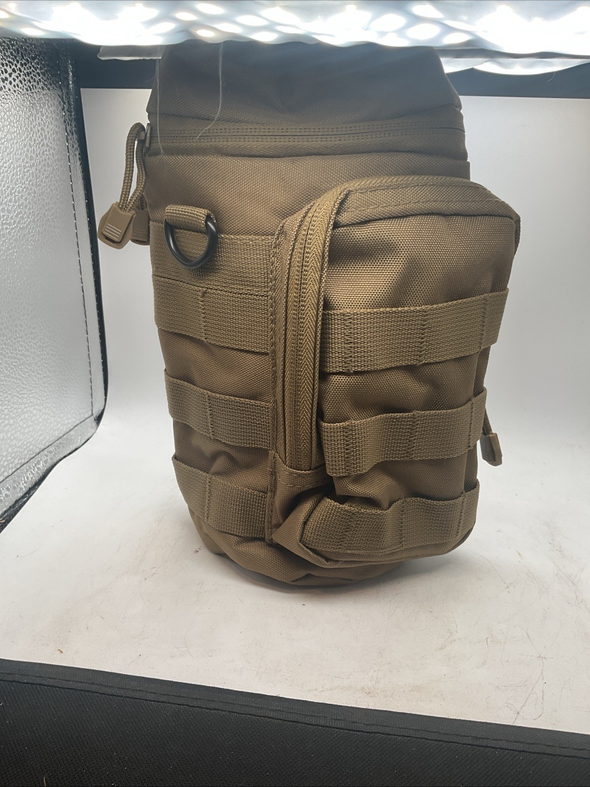 Tactical Kettle Bag - Molle Water Bottle Carrier Holder - Outdoor Adjustable