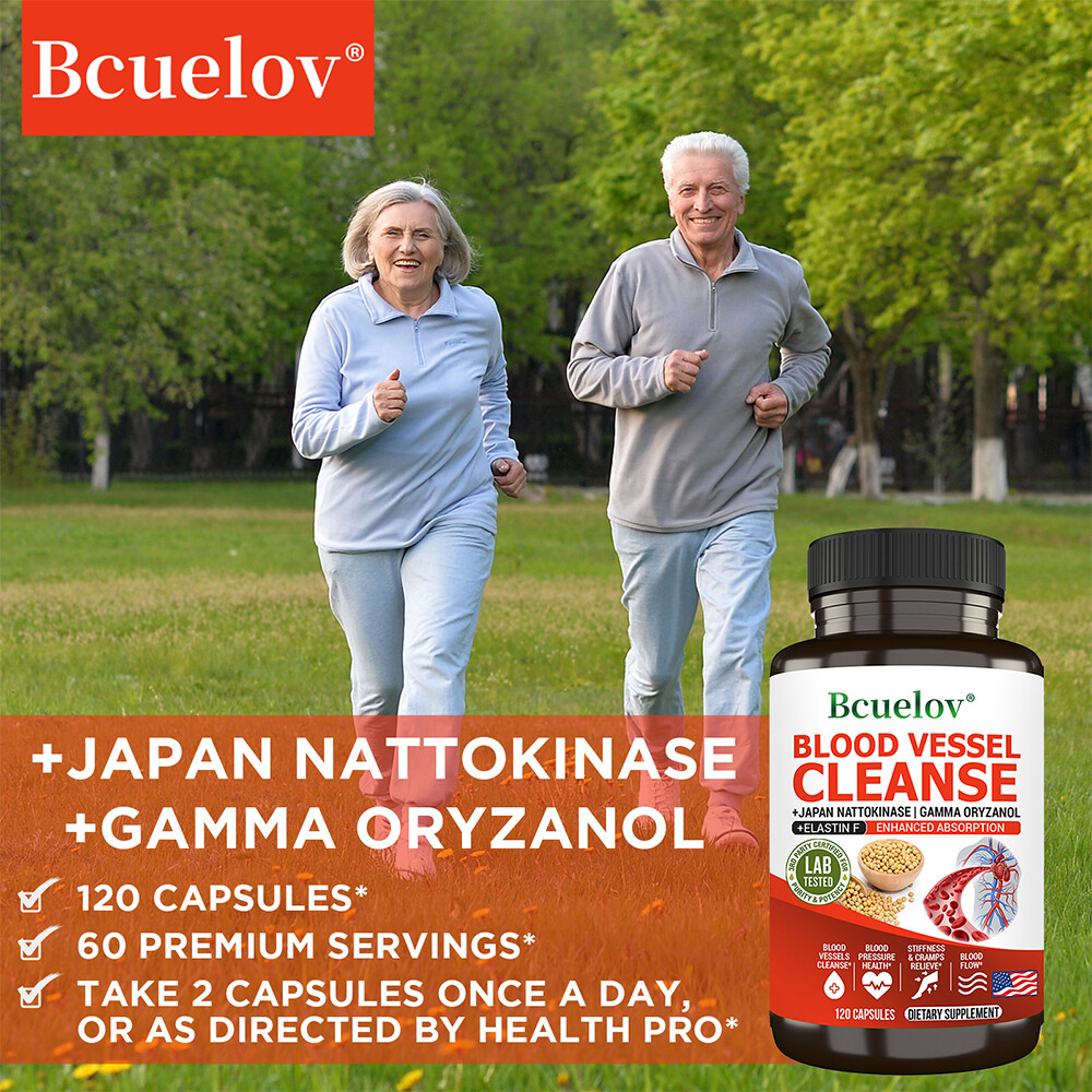 Blood Vessel Cleanse Health Heart Arterial Circulation Blood Flow 120 Capsules