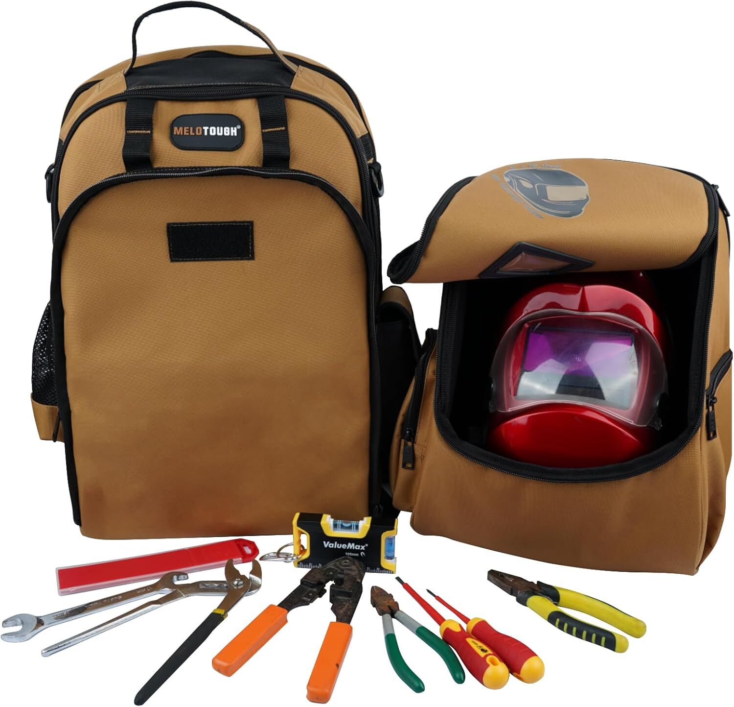 Welding Tool backpack for Tools and Helmet Extreme Gear Pack with Large Capacity