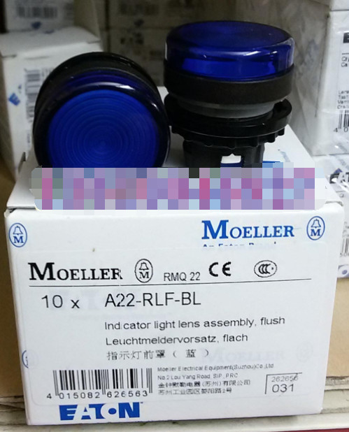 10PCS New Eaton Moeller A22-RLF-BL Indicator Light Blue Brand