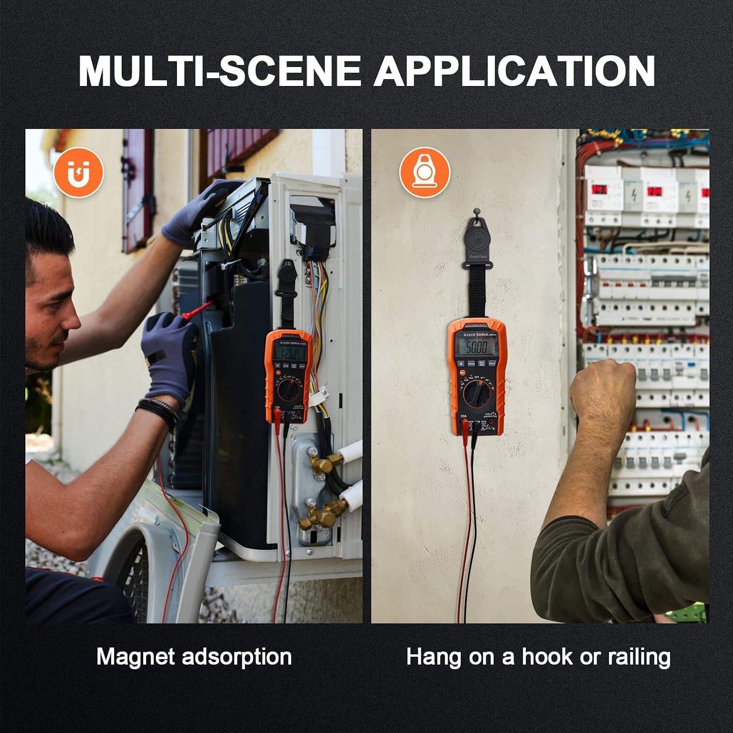 Magnetic Multimeter Hanger Strap Compatible with Klein Tool Meters