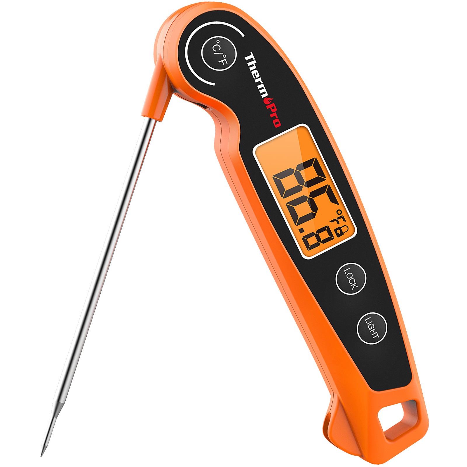 TempPro TP605W Instant Read Meat Thermometer Waterproof Backlit Foldaway Probe