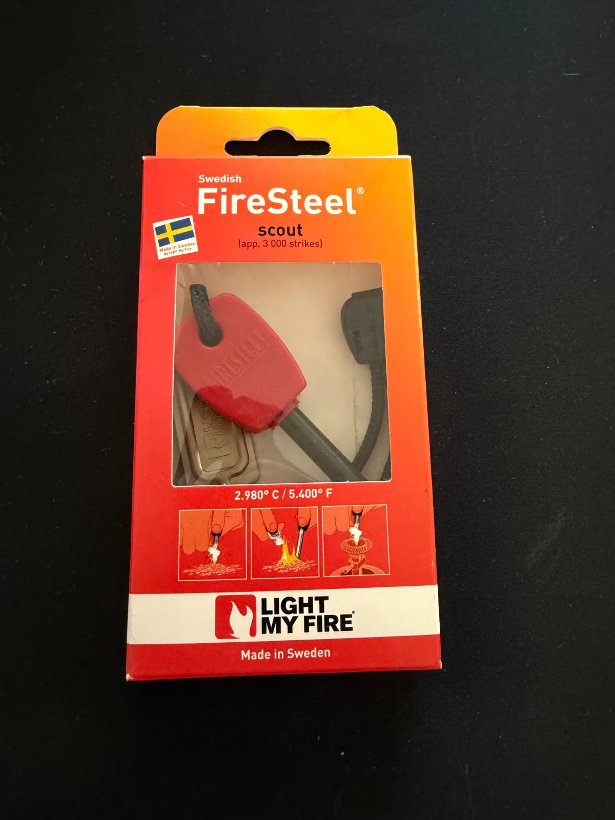 Light My Fire Swedish FireSteel Scout Fire Starter Model #57001 New.