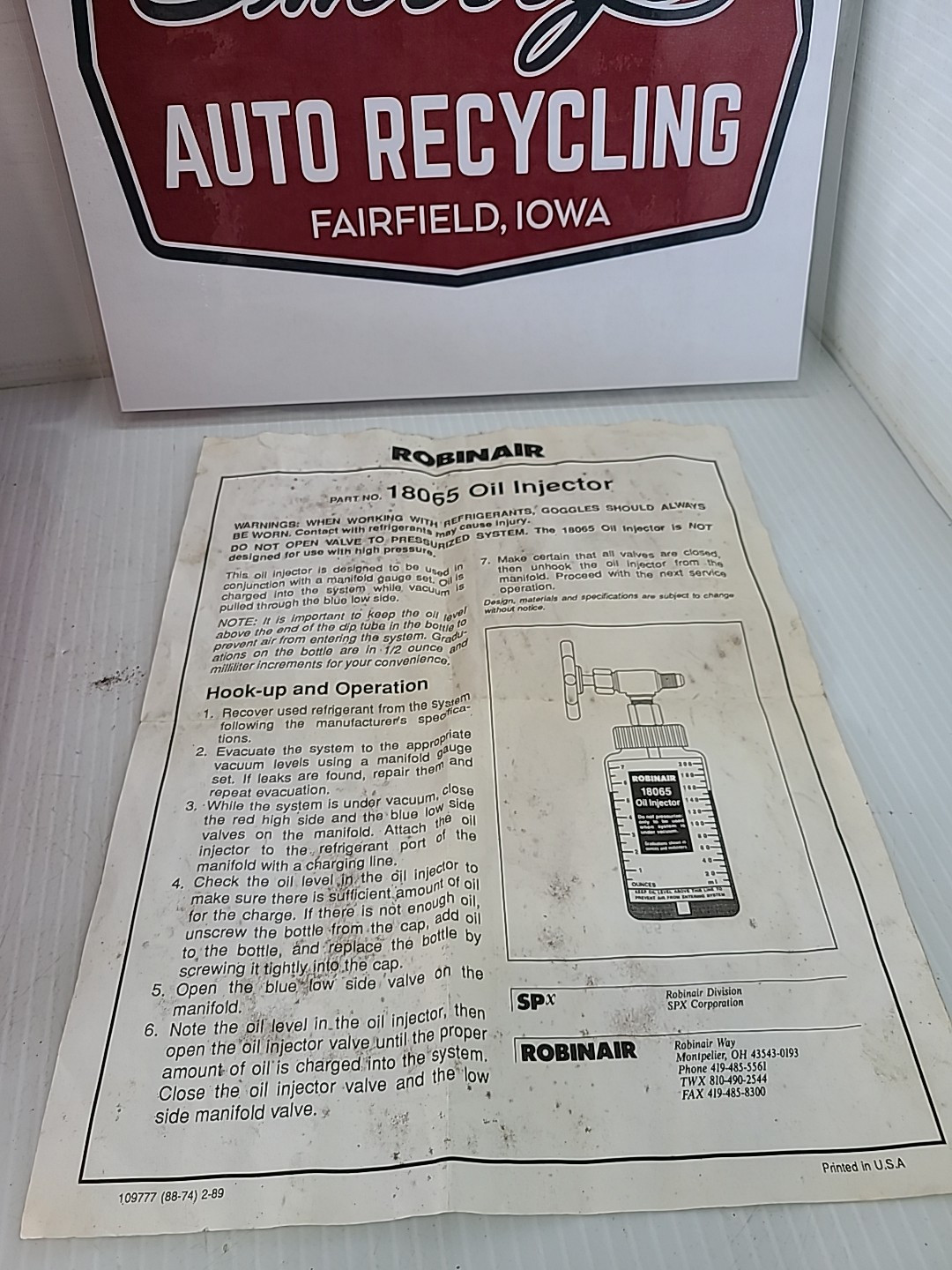 Electronic Charging Scale Robinair Model 14945 115VAC