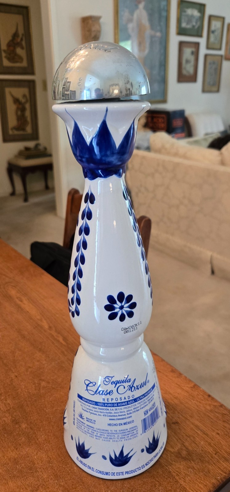 Clase Azul Tequila Reposado Bottle Empty