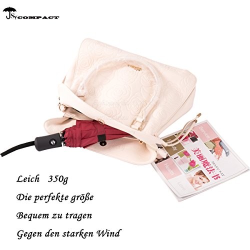 SY Compact Travel Umbrella Windproof Auto Open 8-Rib