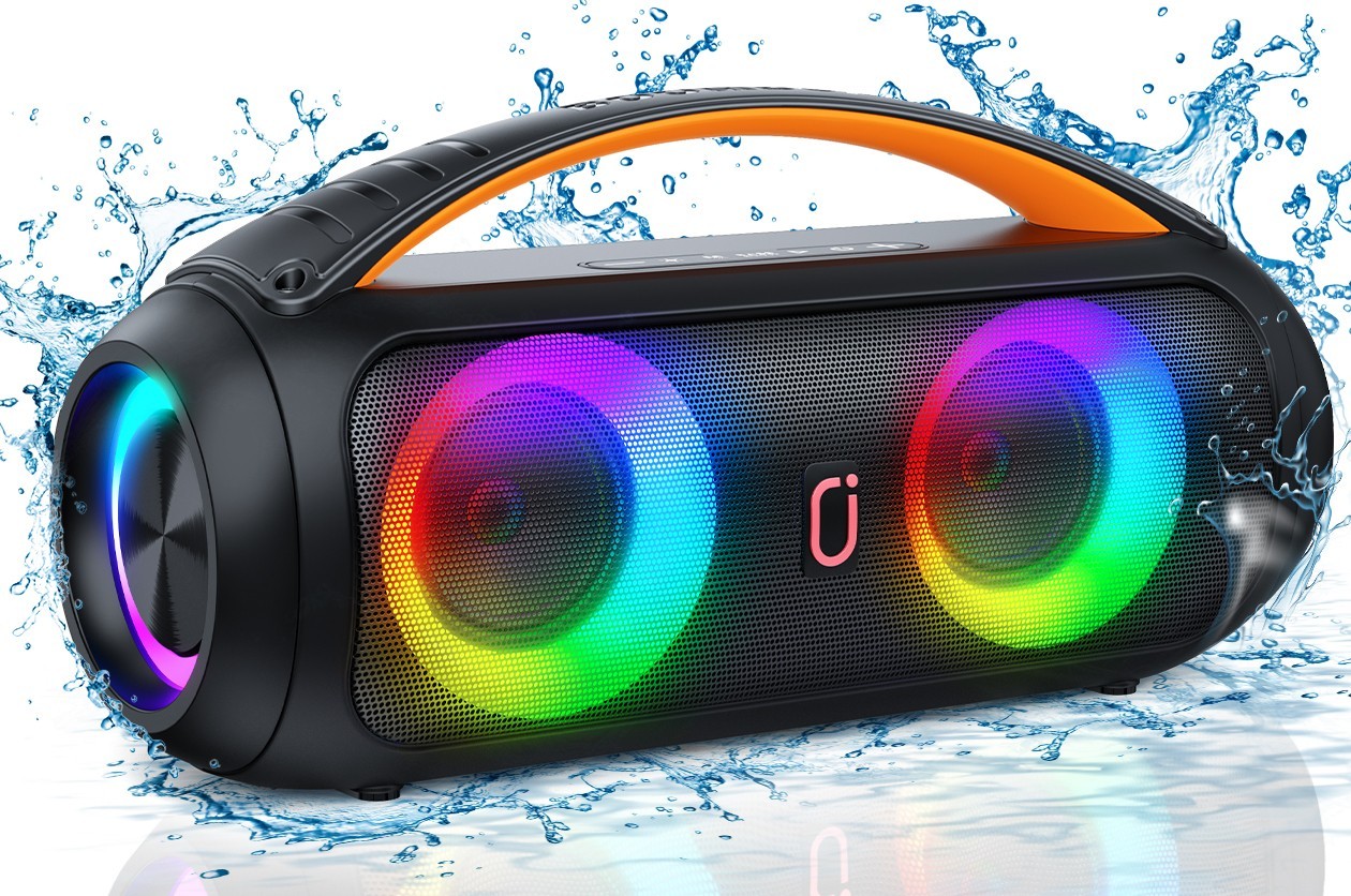 FanFun Waterproof Bluetooth 5.3 Speaker Portable Wireless LED Bass Party Beach