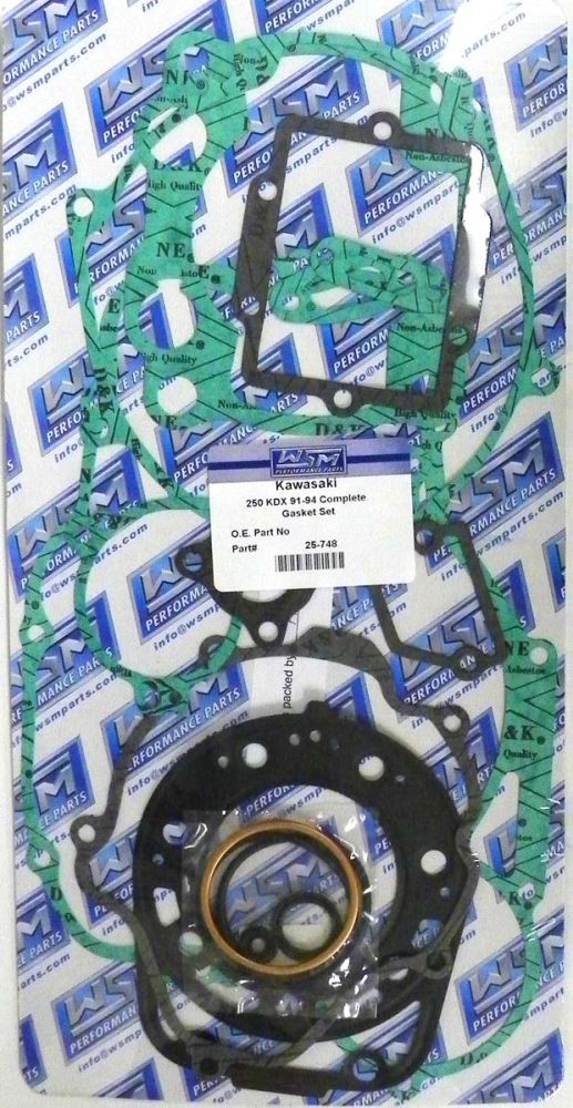 WSM Complete Gasket Kit For Kawasaki 250 KDX 91-94 25-748