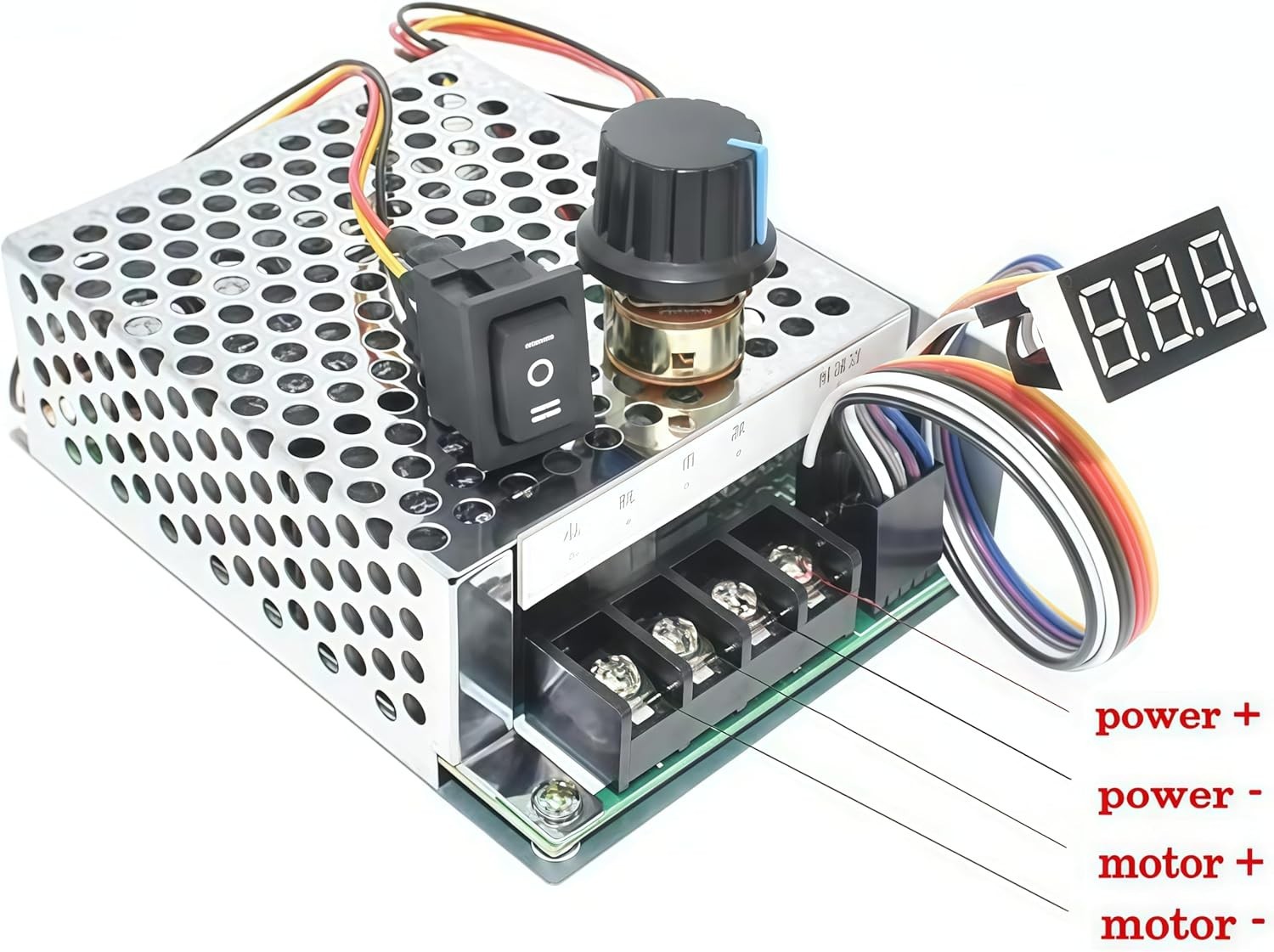 10-55V 60A Stepless Speed Controller for Brushed Motors - Forward/Reverse Switch