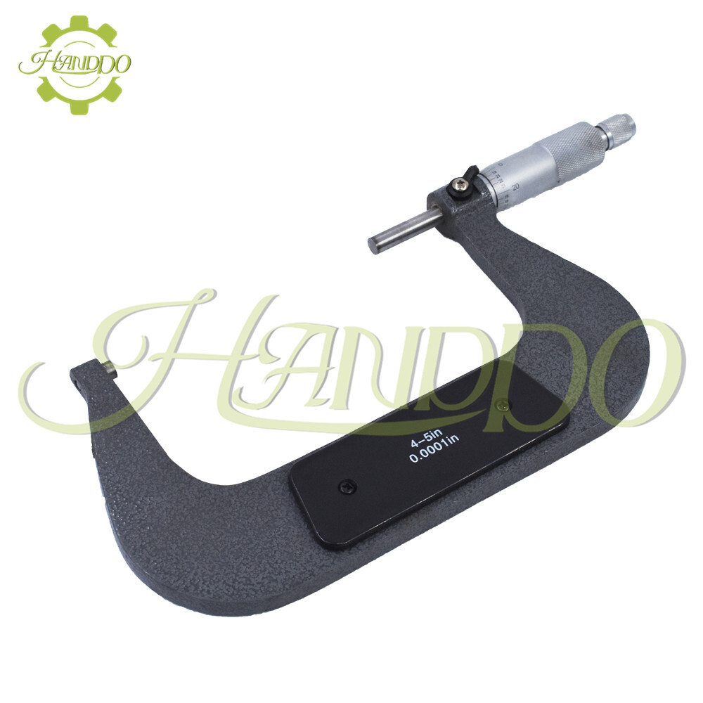 Outside Micrometer 4-5"/0.0001" Carbide Tipped Precision Micrometer