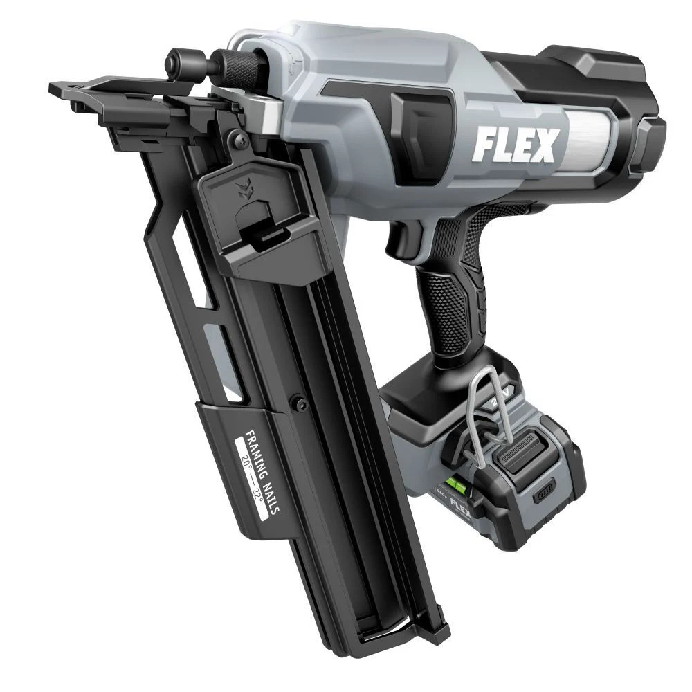 Flex 24V Brushless 21 Degree Framing Nailer Kit