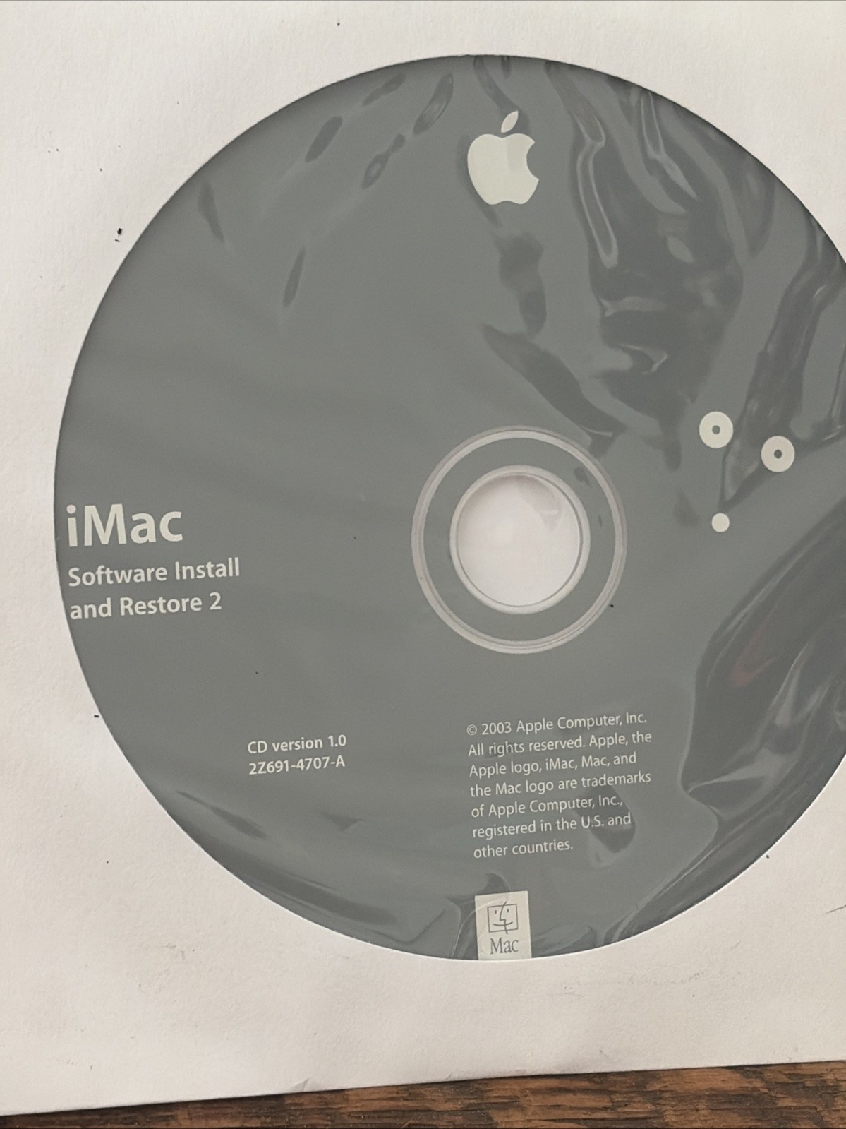 VTG 2003 Apple iMac OS X Version 10.3.1 Install Discs Set