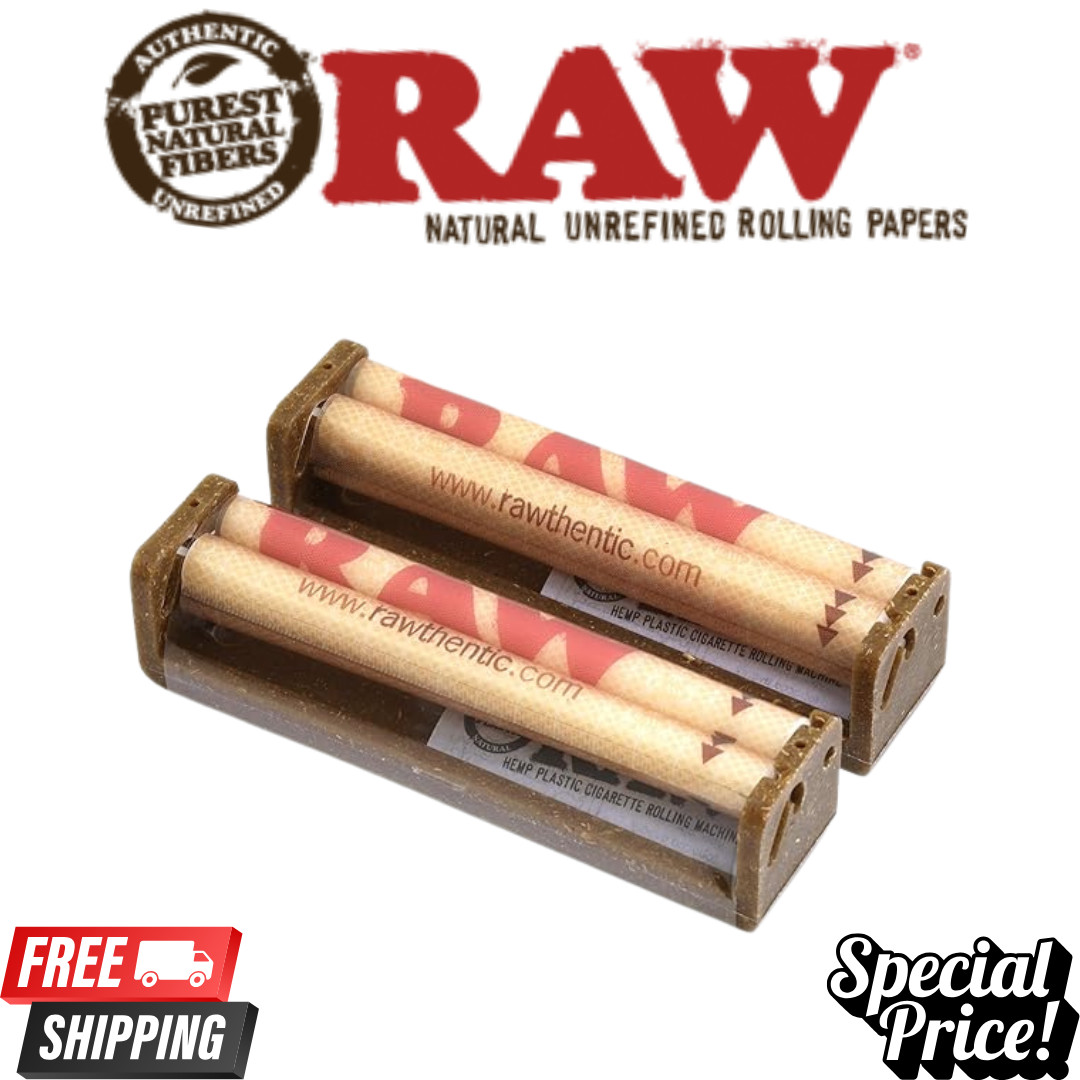 RAW Authentic Composite Plastic Cigarette Rolling Machine 79mm Full Box 12 count