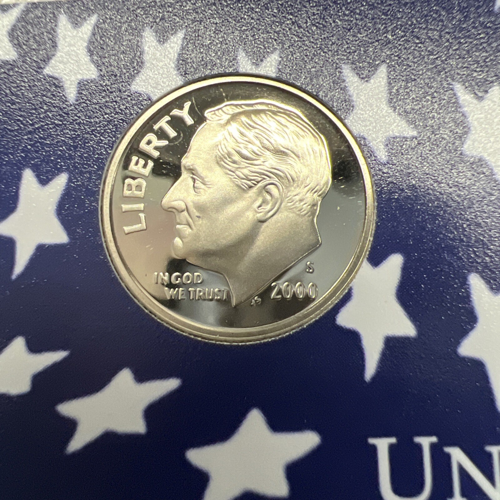 2000 S Clad Proof Roosevelt Dime from Proof Set with Free Shipping
