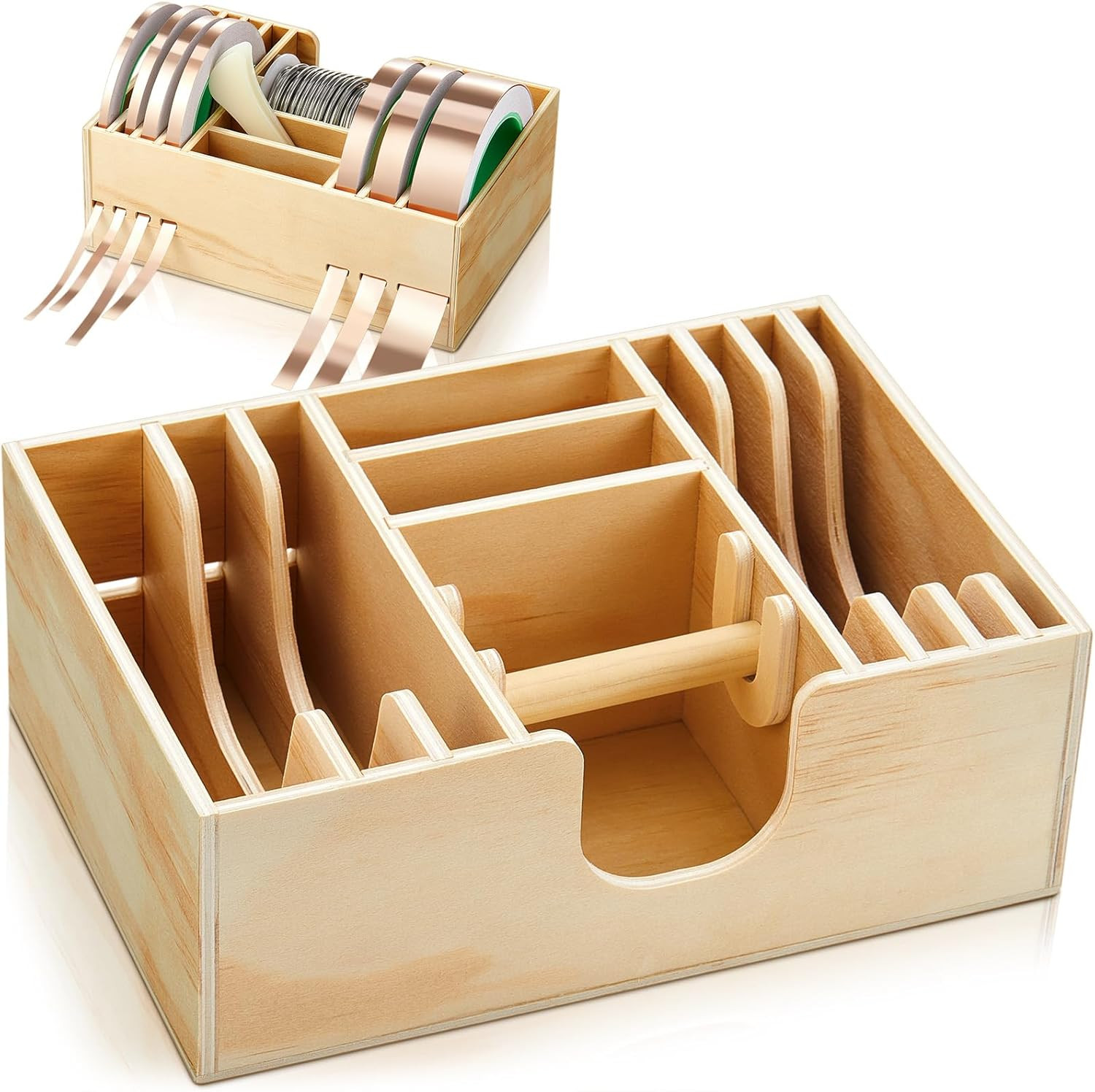 Wooden Copper Foil Dispenser for Stained Glass Copper Foil Tape Dispenser Staine