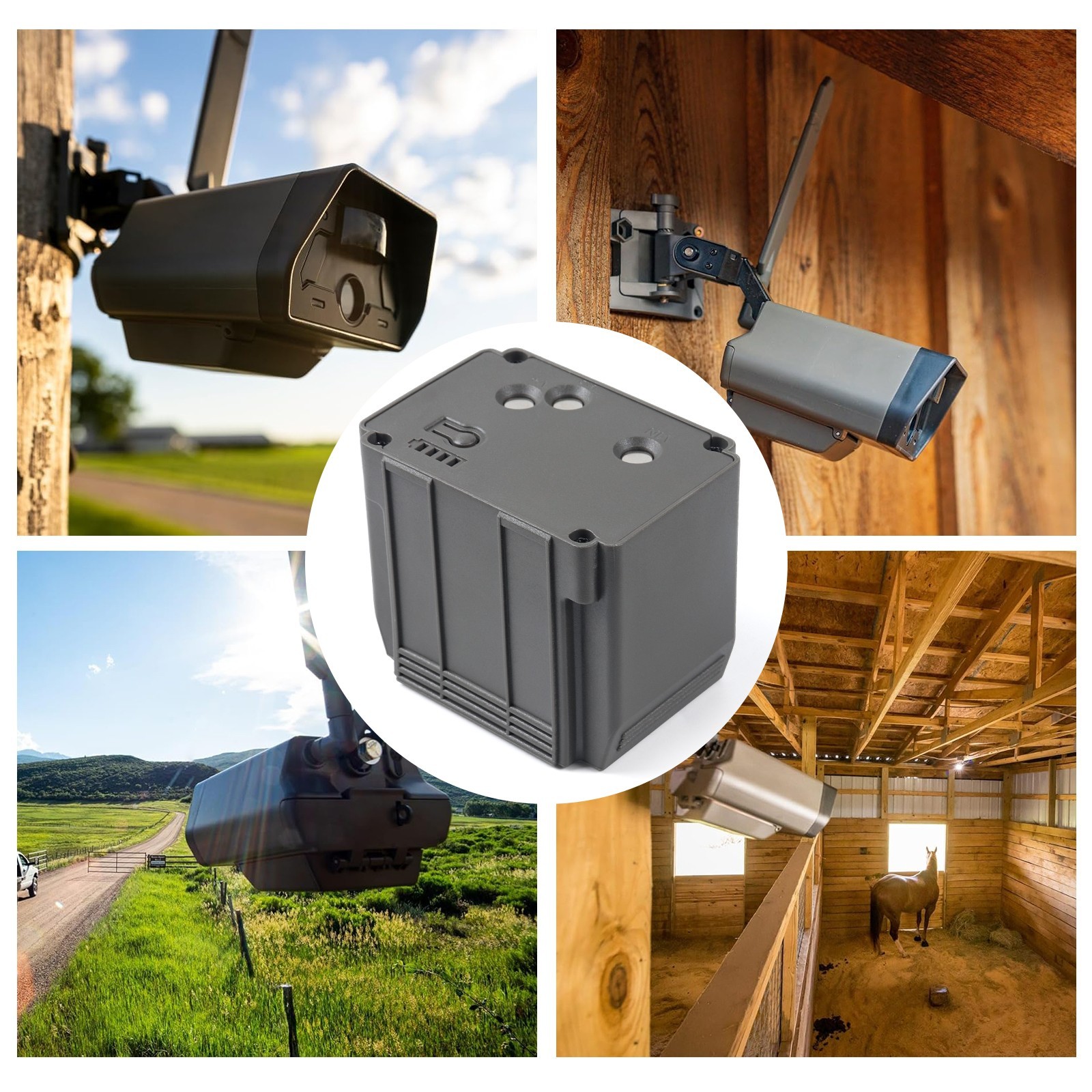 Battery EM9 for TACTACAM Defend Cellular Security Camera w/ USB Charging cable