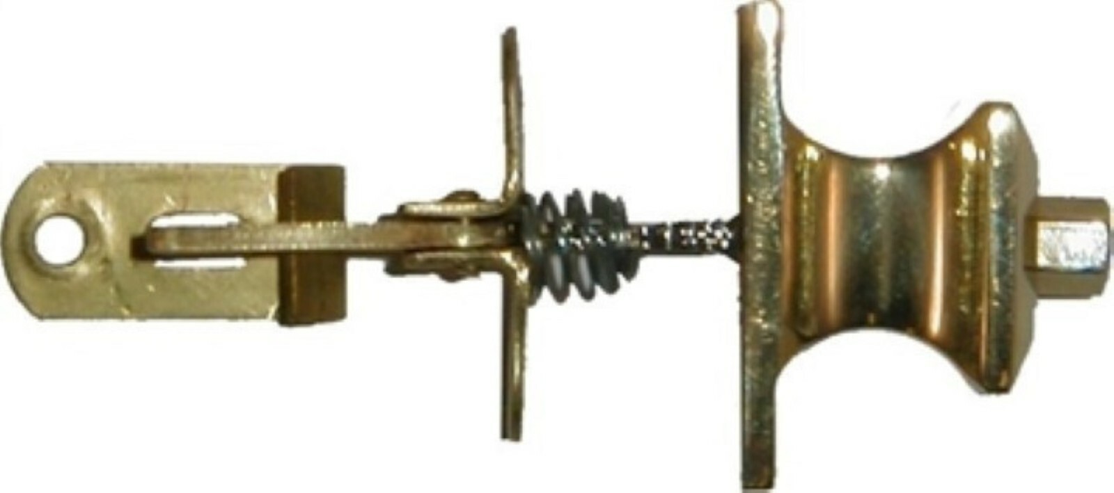 PUSH BUTTON LATCH Square Knob brass cabinet cupboard pull door drawer antique