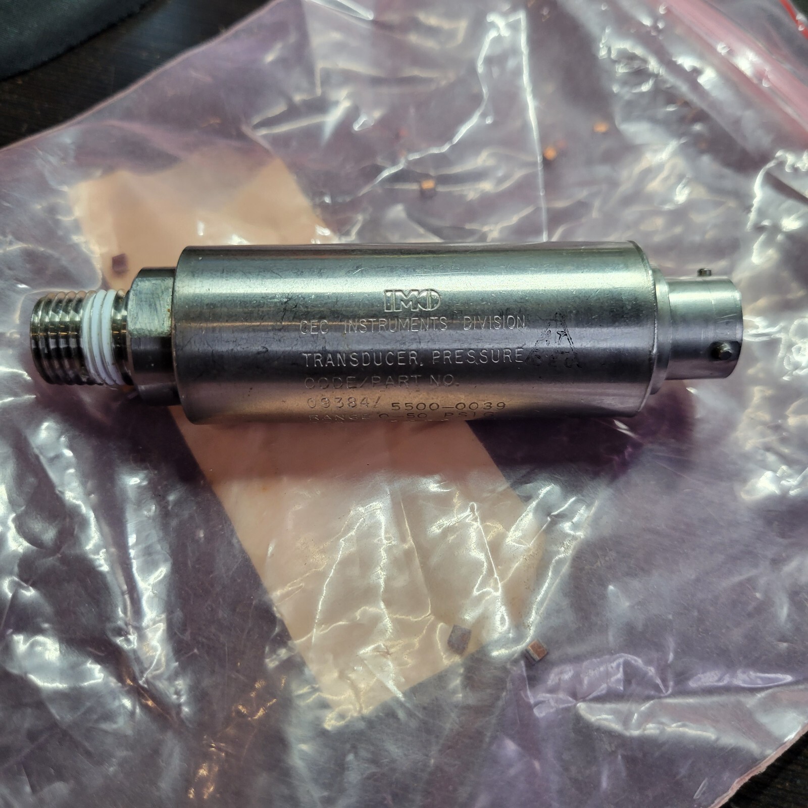 IMD CEC 09384/5500-0039 PPRESSURE TRANSDUCER 0-50 psi INDUSTRIAL NEW SALE $75