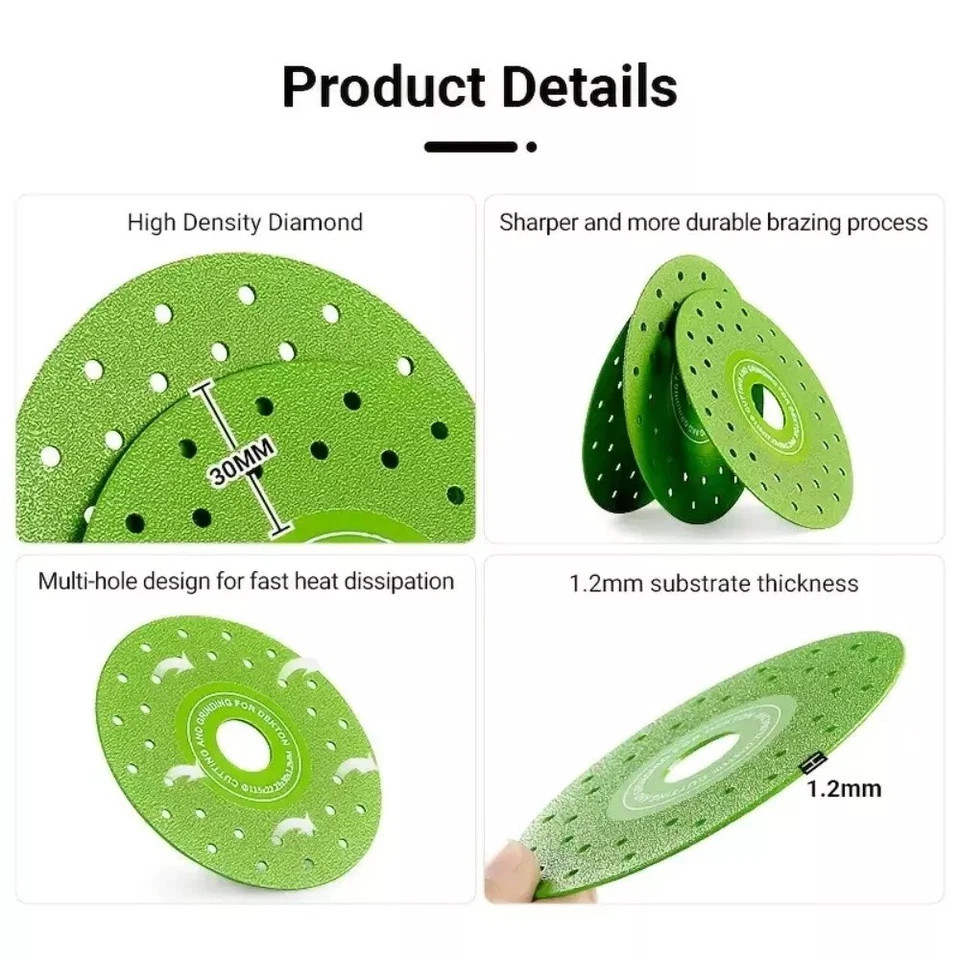 3PCS Rock Plate Flat Grinding Blade Tile Chamfering Cutting Sanding Blade Tool