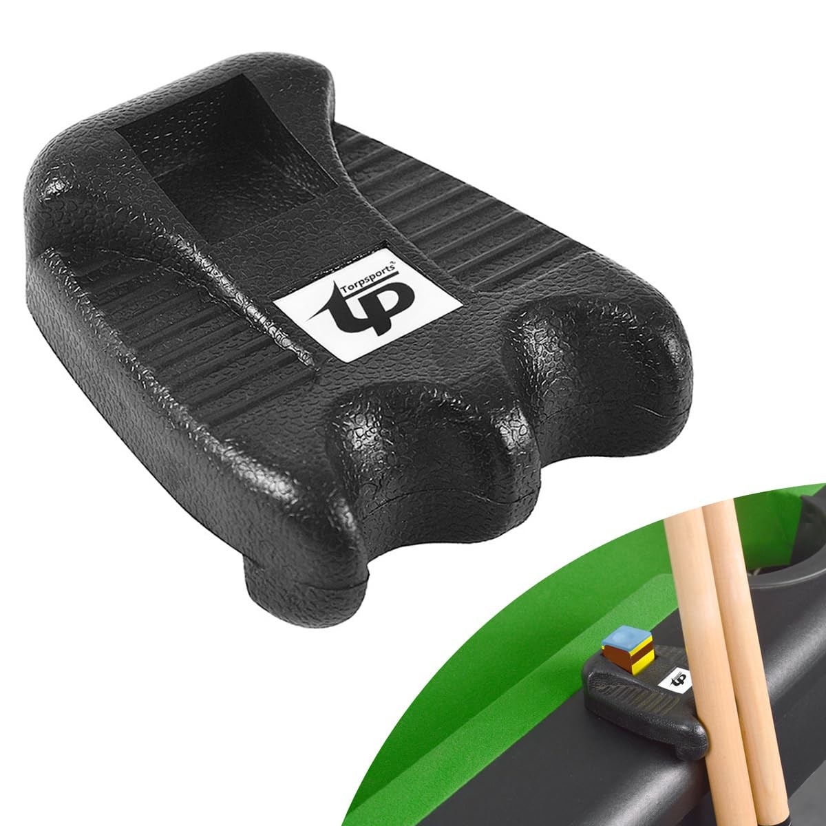 TORPSPORTS Pool Cue Holder,2 Portable 3.74 x 3.35 x 1.18 inches, black