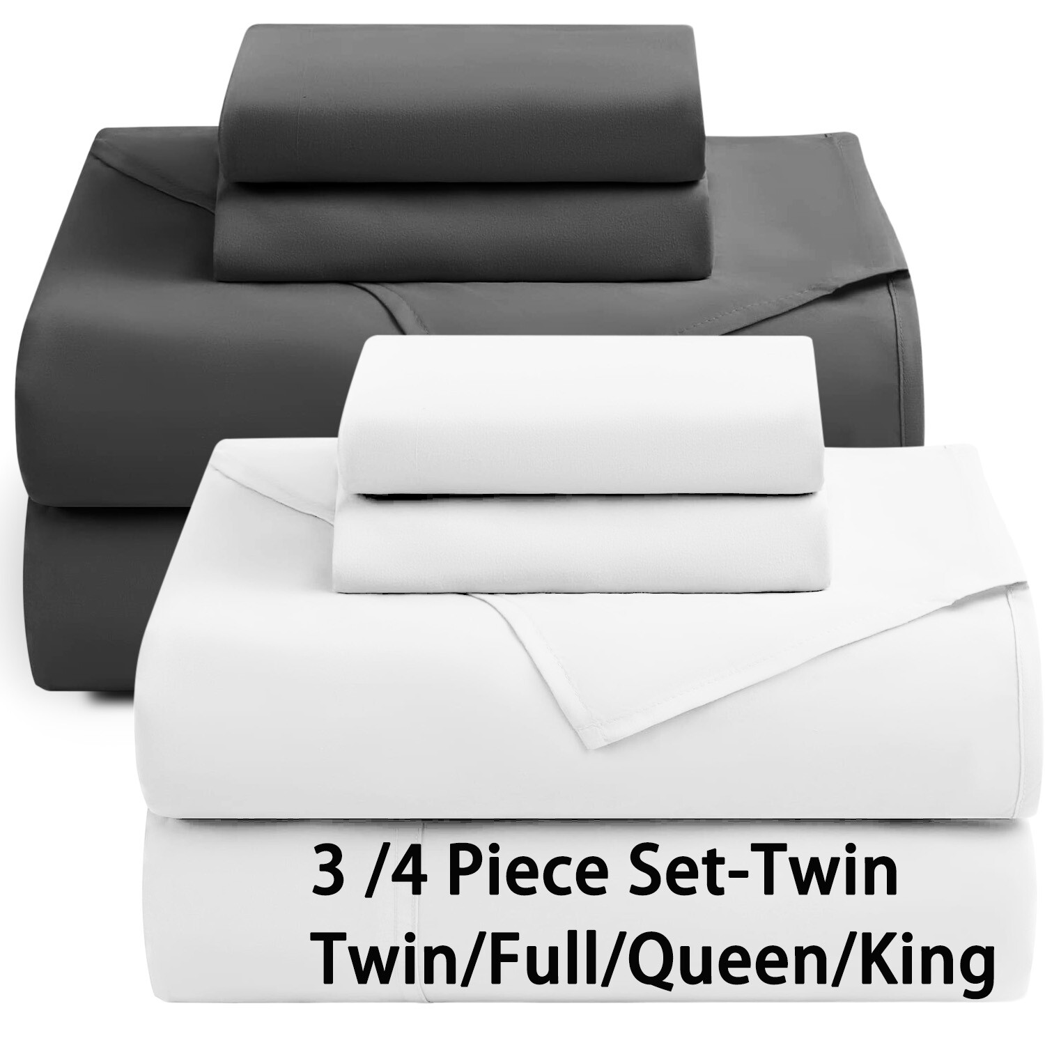 3-4 Piece Bed Sheet Set Hotel Quality Extra Sheets Twin/Full/Queen/King Bedroom