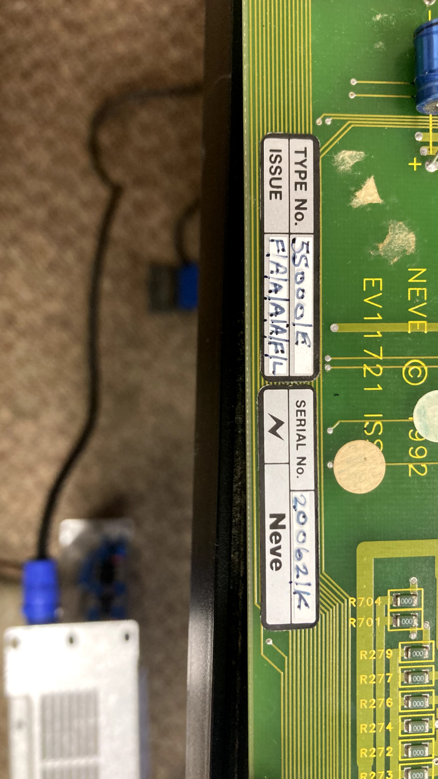Neve 55 Series channel strip and fader