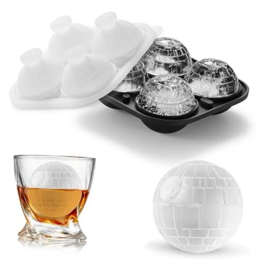 Death Star Ice Cube Molds, Nerd Whiskey Gifts for Men Death Star Ice Mold