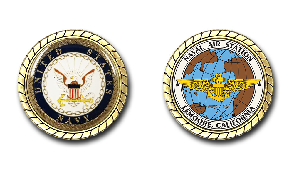 US Navy Naval Air Station Lemoore Challenge Coin Officially Licensed US Navy