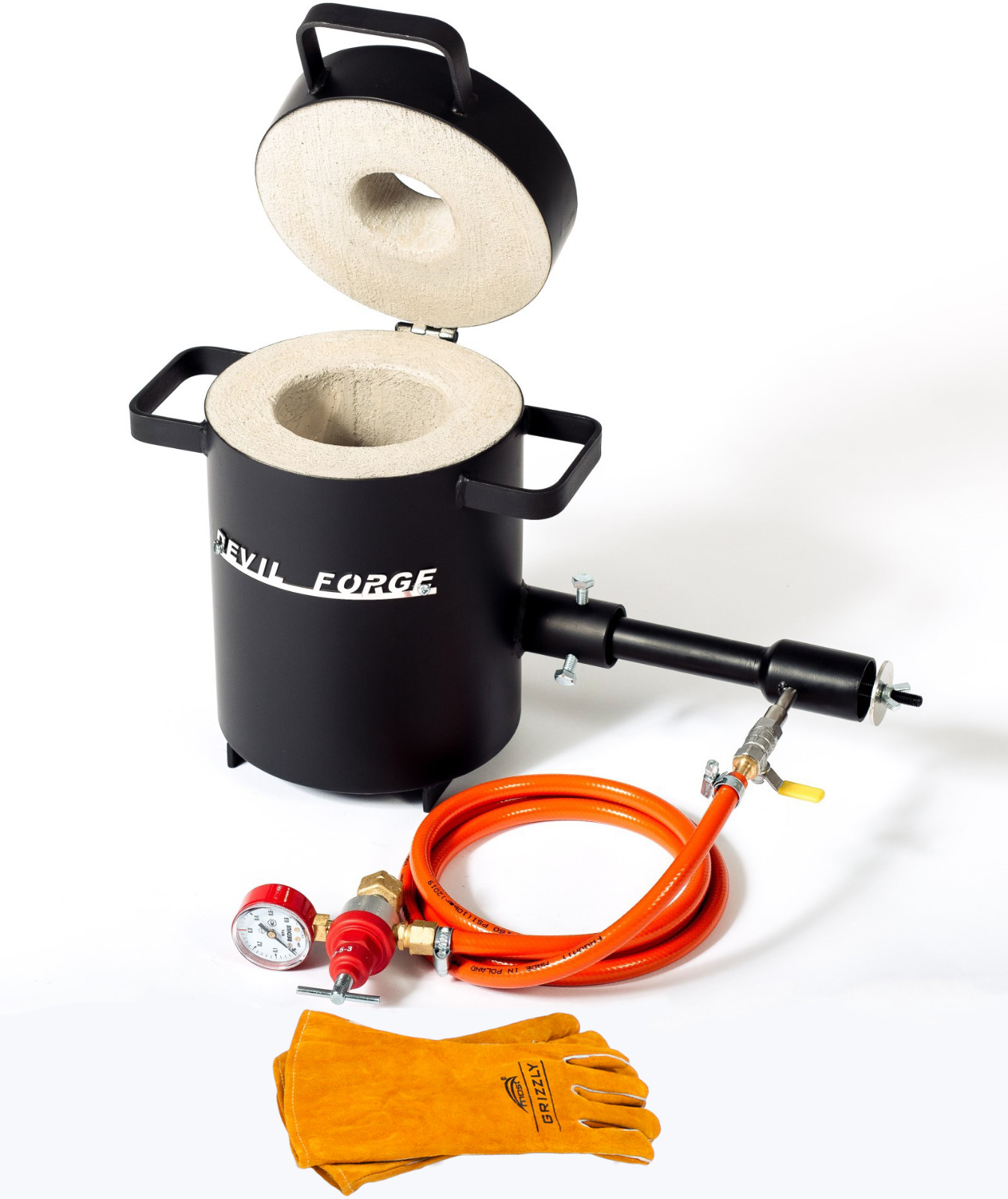 FB1S–2KG GAS METAL MELTING FURNACE Propane Forge Copper Brass Bronze PREMIUM