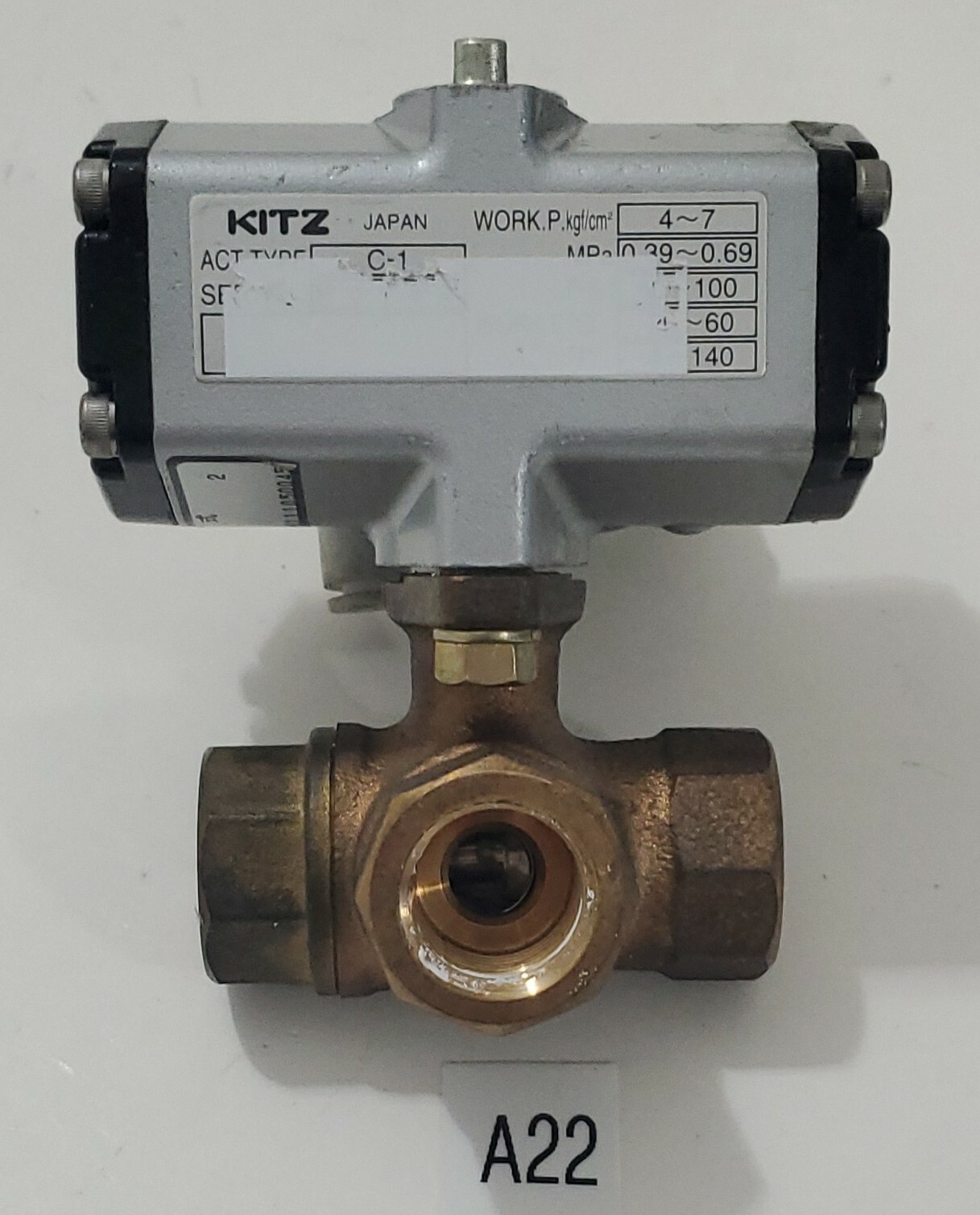Kitz C-TNE Actuator Valve 1/2" Ball Valve 60-100 PSI 0.39-0.69MPa C-1 + Warranty